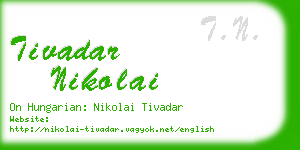 tivadar nikolai business card